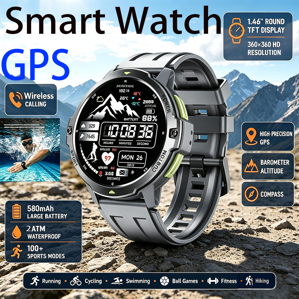 Smartwatch Timex Watches For Women - NEW 6-Axis Gyroscope Military GPS Smartwatch