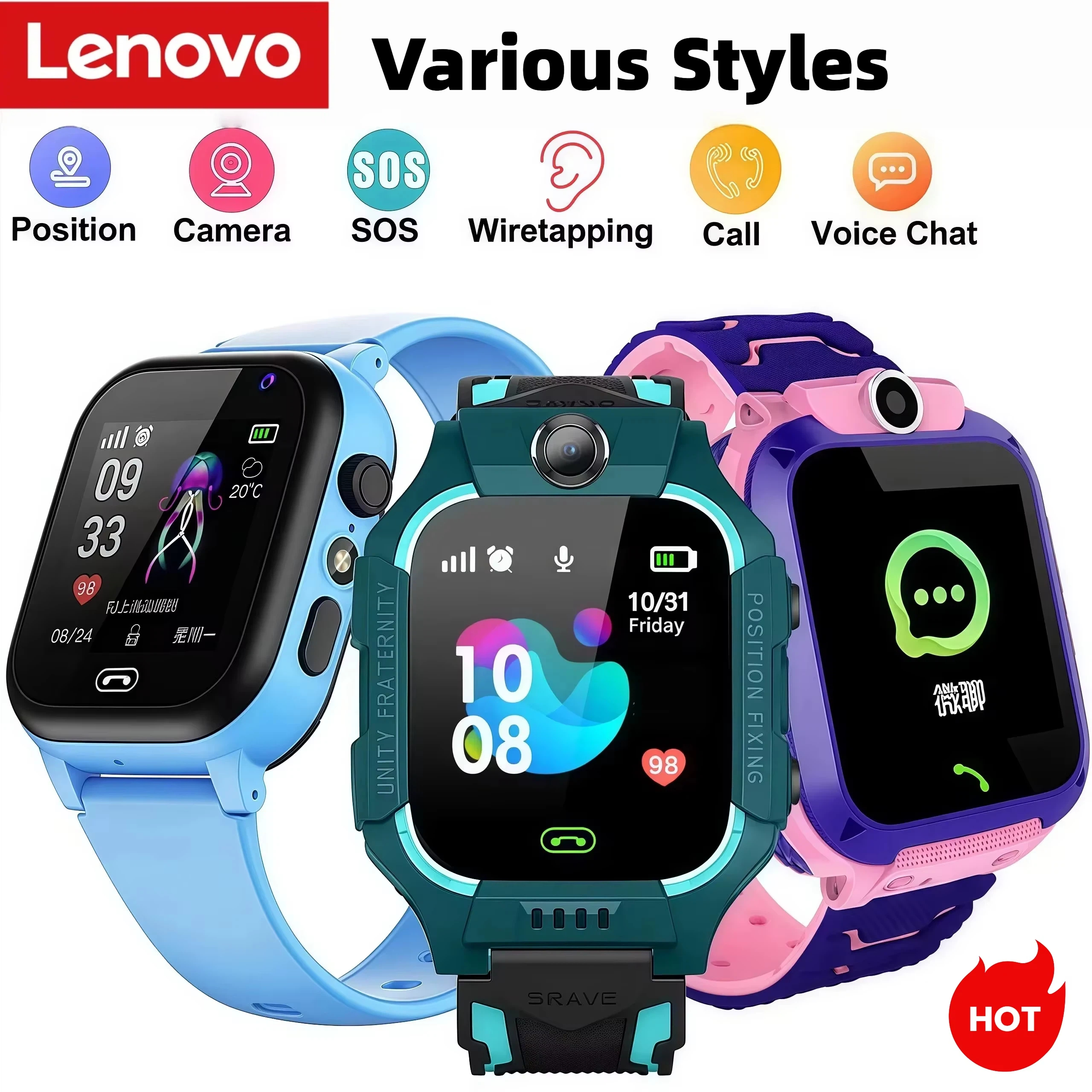 Lenovo Kids Smart Watch SOS GP – Smartwatch Watches For Kids With Gps Bewertung und Preis