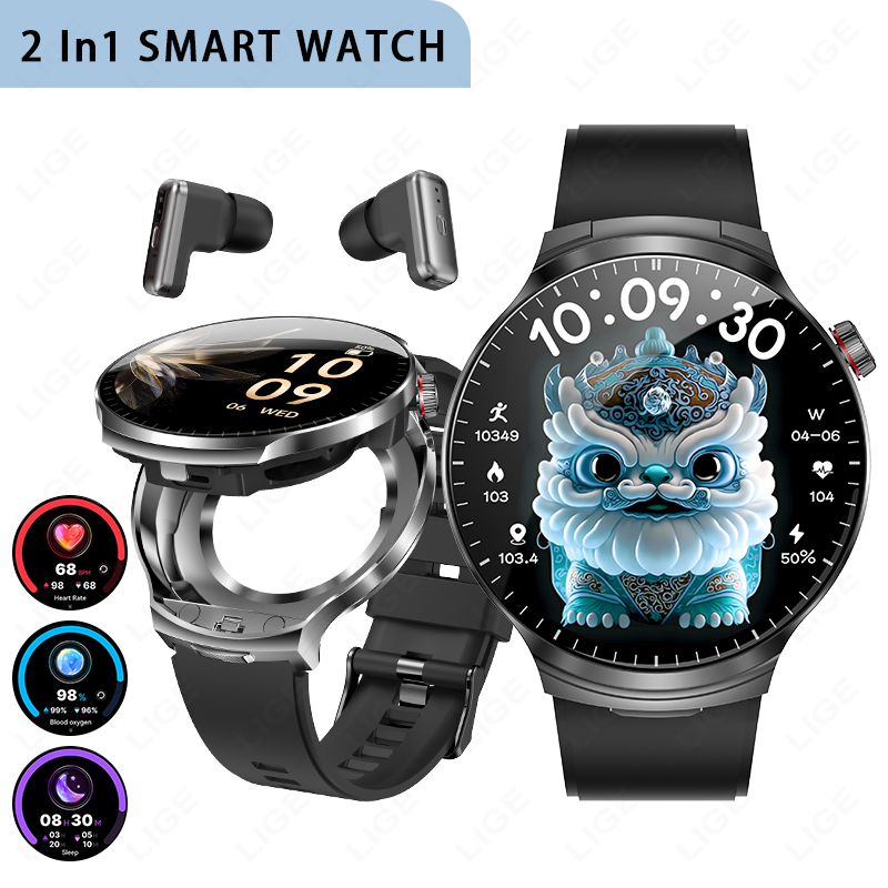 LIGE New TWS 2 in 1 Headset Sm – Smartwatch Noise Watches For Men Bewertung und Preis