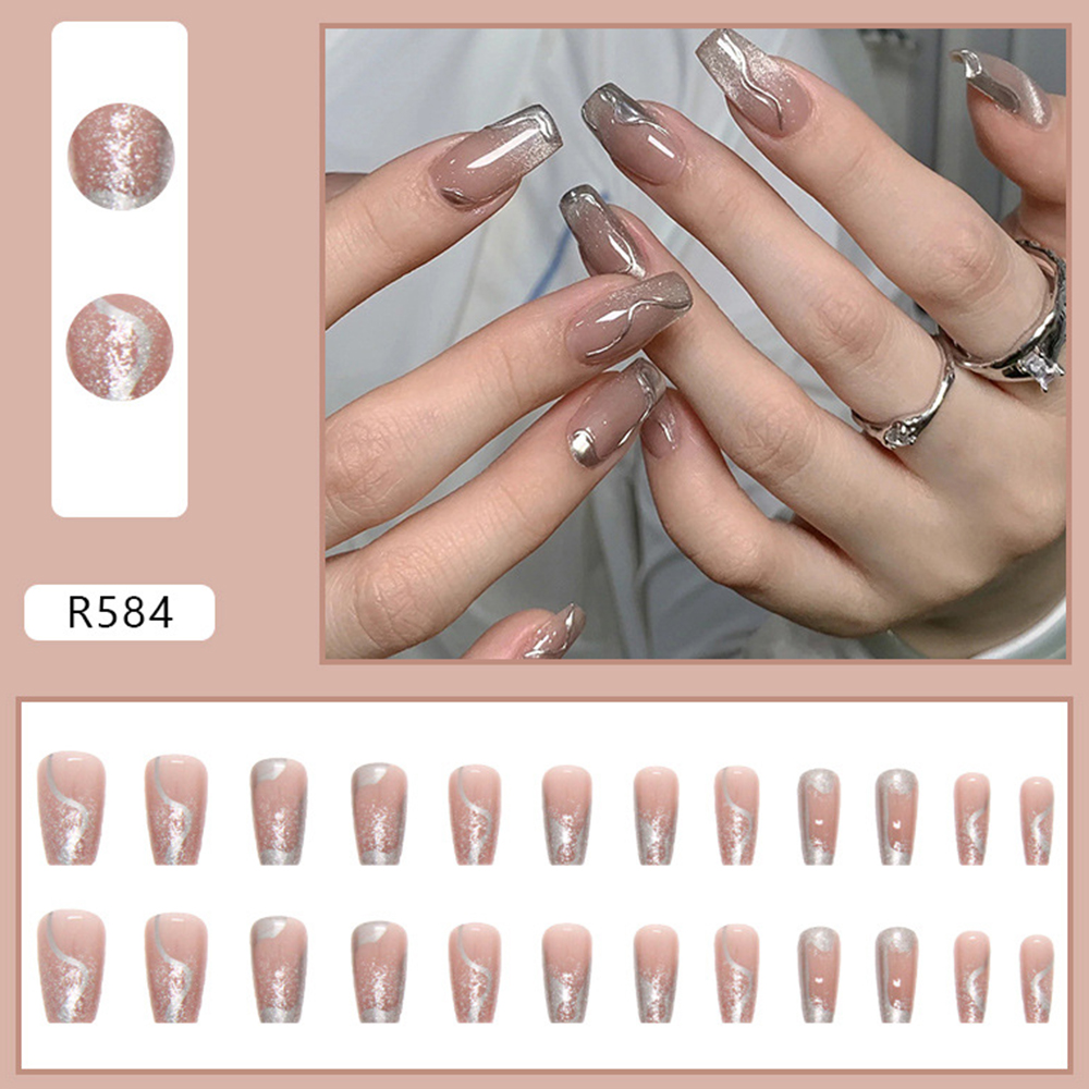 24pcs False Nails for Women Si – Crystal Press Tool Bewertung und Preis