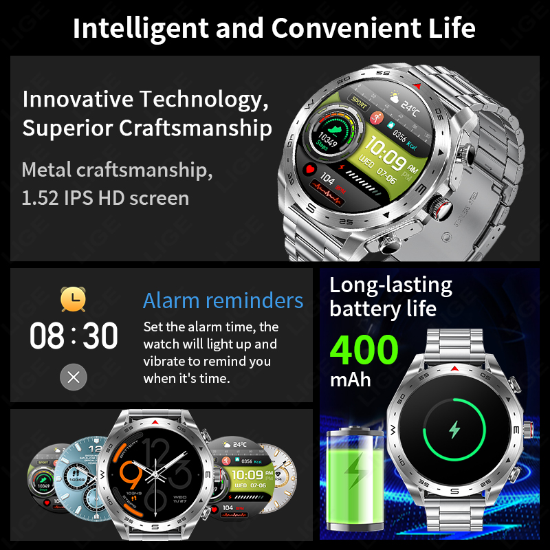 LIGE AMOLED Screen Smart Watch – Smartwatch Noise Watches For Men Bewertung und Preis