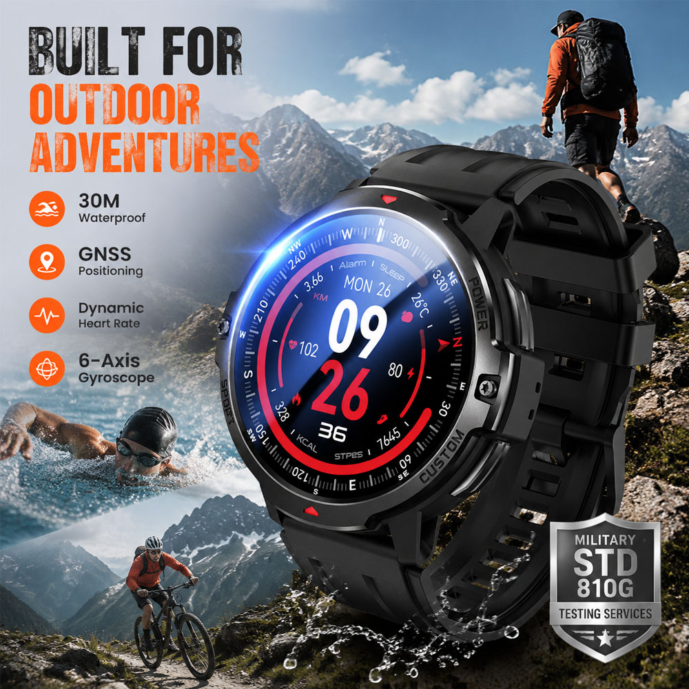 NEW 6-Axis Gyroscope Military  – Smartwatch Timex Watches For Women Bewertung und Preis