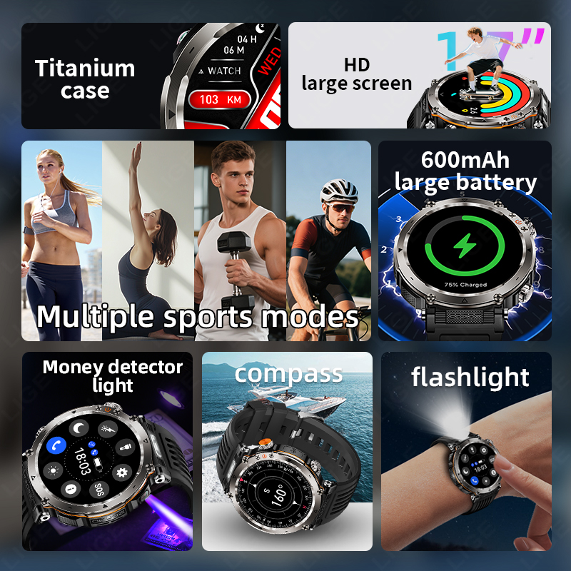 New Military Outdoor Smartwatc – Smartwatch Watches Smart Bewertung und Preis