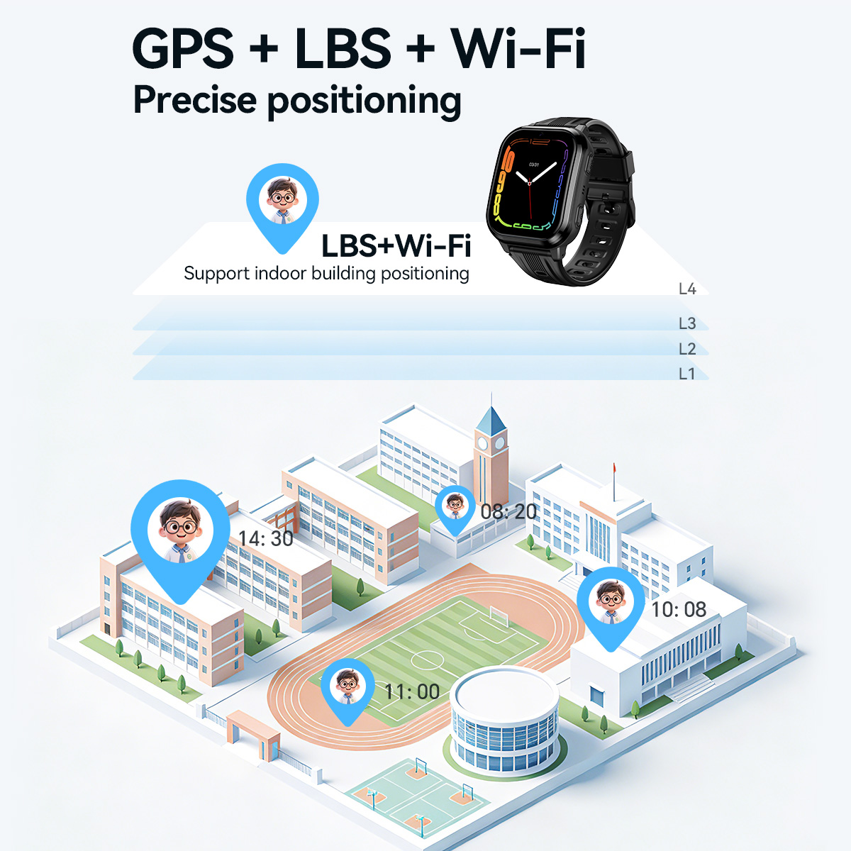 HOCO Y108 1.69inch HD LCD Curv – Smartwatch Watches For Kids With Gps Bewertung und Preis